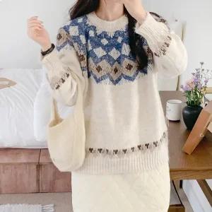 [샐리] 루즈핏노르딕패턴울니트_I5D-CKN006