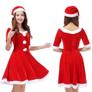 원피스B타입 여자산타복세트망토의상 엄마 산타걸 복장 아줌마 크리스마트파티