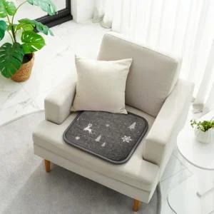 한일의료기 1인용 온열방석 국내생산 눈꽃사슴 손세탁 전기 방석 2단조절 의자 사무실 가정용
