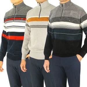 [하프클럽/인코디]VIP 겨울 남성 양기모 니트 집업 티셔츠 남자 기모티 터틀넥 폴라티 TWVIP-32