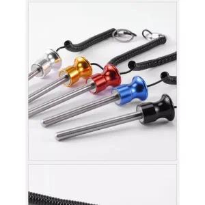 헬스장 고정 랙핀 무게추 클램프 바벨 체인저 부품 드롭핀 실버 M8X80