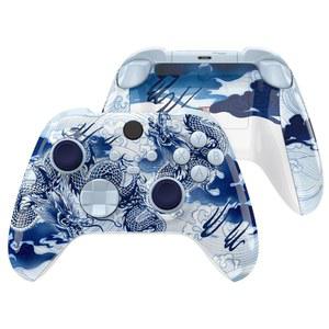 Series X & S 컨트롤러용 익스트림레이트 풀 세트 쉘 버튼, Pacerer Dragon 커스텀 교체용 사이드 레일 그립 전면 백 플레이트 커버 [컨트롤러 제외]