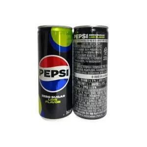 롯데칠성음료 펩시 제로 라임 콜라 업소용 캔음료 245ml x 60개