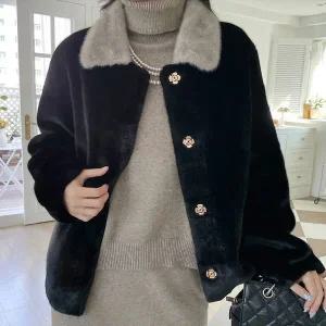 [루시다]베일리 밍크퍼 코트_P333430544