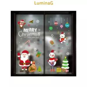 문 스티커 크리스마스 유리 창 장식 데코 시트지 창문 꾸미기 성탄절 겨울 24종 1개