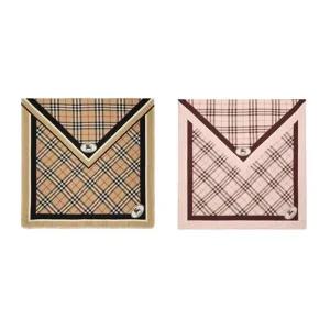 [버버리] 체크 실크 빅 숄