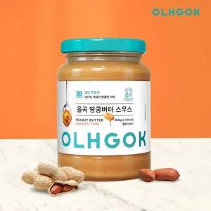 옳곡 100  국내산 무첨가 땅콩버터 464g 스무스 크런치 피넛버터 대용량 땅콩잼