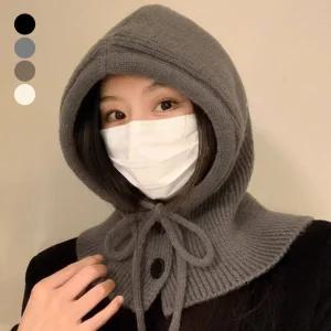 니트 후드 바라클라바 프리미엄 넥워머 여성 겨울모자 후드 머플러 패션모자 170g