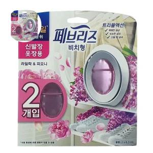 신발장 페브리즈 비치형 2P 옷장용 라일락 피오니 페즈리즈비치형 옷장냄새제거 페브리즈화장실 현관냄새
