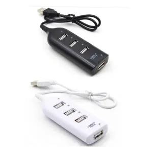 usb잭 USB 2.0 허브 4포트 무전원 멀티탭 블랙 화이트 55cm