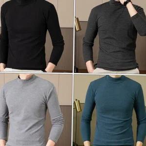 남성 반목티 티셔츠 도톰 목폴라 기모 남자 폴라티 티셔츠 겨울 내의