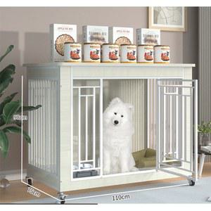 견고한 대형 개 케이지 고강도 강철 목재 개 상자 애완견 개집 설치가 용이함