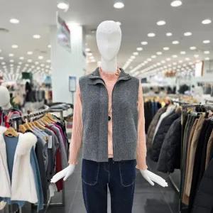 [벨라디터치]집업 니트 베스트 V3F4KT26_GN