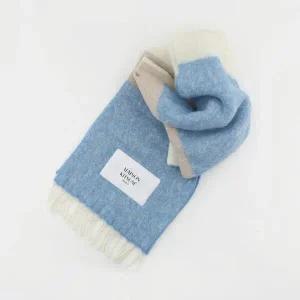 메종키츠네 패치로고 스트라이프 알파카 여성 머플러 PM06203WA0022 0360