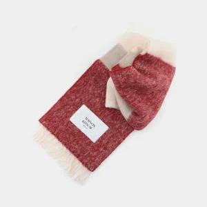 메종키츠네 패치로고 스트라이프 알파카 여성 머플러 PM06203WA0022 0390