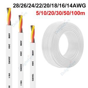 23 4 코어 주석 도금 전선 28 26 24 16 14 18 22 20 AWG 원형 케이블 자동차용 LED 스트립 조명 스피커 오