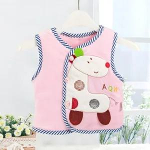 동물 캐릭터 핑크 아동 조끼202412