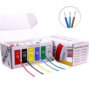 1007 PVC 전자선 30/28/26/24/22/20/18/16AWG  주석 도금 구리선 DIY 컬러 박스