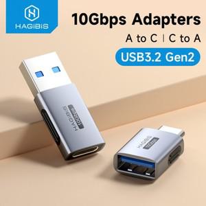 하기비스 USB to Type C OTG 어댑터 10Gbps 고속 데이터 전송 남성 A 여성 맥북 호환 프로 아이폰호환 17