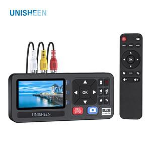 UNISHEEN UR230A 아날로그 CVBS RCA SVideo 카메라 USB 테이프 VCR VHS 캡처 카드 상자 MP3 비디오 레코더