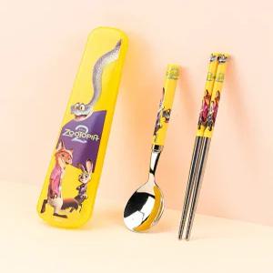 릴팡 주토피아2 가벼운 주니어 슬림 진공스텐 수저케이스세트