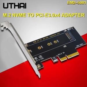UTHAI T17 M.2 NVMe SSD 어댑터 NGFF to PCIe3.0 X4 M-Key 컨버터 2230-2280 사이즈 확장 카드 MSATA 3.0