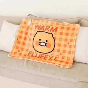 kk 카카오프렌즈 춘식이 온열 무릎담요 약 80x55cm 양면 소재 간편한 안전 간편 조작 6단계 온도 설정 기능
