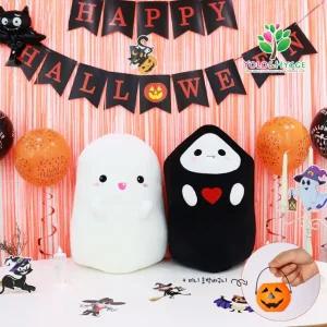 말랑쫀득 할로윈 모찌인형쿠션+미니호박바구니