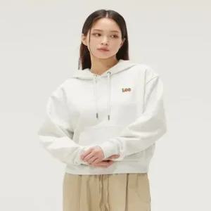 리 Lee 스몰 트위치 로고 후드 티셔츠 라이트 그레이