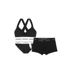 [Calvin Klein][LIVE특가]커플 속옷세트 여성브라팬티세트1종+남성드로즈1종/쇼핑백증정(블랙)