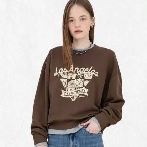 [게스] 진 여성 그래픽 쭈리 크롭 맨투맨OP4K5432 2502776