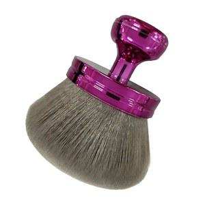 셀프 태너용 초대형 바디 브러시 9인치 와이드 라운드 메이크업 얼굴과 다리를 위한 드로스트링 백이 있는 부드러운 합성 보라색