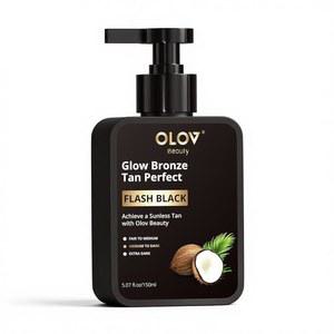올로프 셀프 태닝 로션 민감한 피부를 위한 시어 버터와 오일 천연 성분이 함유된 태너 보습 미디엄 다크 07온스