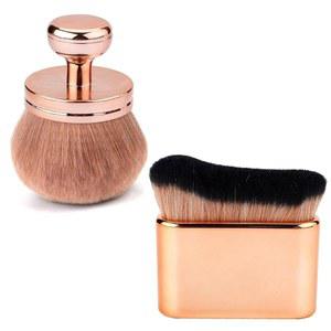 youdearud 2pcs 셀프 태너용 엑스트라 라지 바디 메이크업 브러시 태너 어플리케이터 파운데이션 타원형 태닝 블렌드 가부키 다리 얼굴 로즈 골드