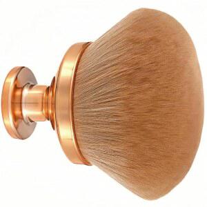 누안쥬엑스트라 라지 가부키 브러시 90mm 와이드 헤드로 완벽한 페이스 바디 메이크업 셀프 태너 자외선 차단제 액체 크림 사용 시에도 적용 가능 습식 건식 골드