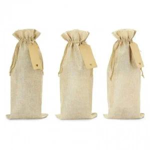 [골드스마일]삼베 소재 와인병 포장 토트백 선물용 황마 와인 가방