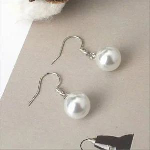 [골드스마일]여성귀걸이 10mm진주귀걸이 심플 단아한 패션 이어링