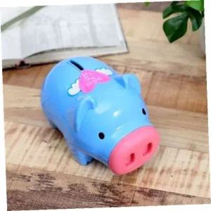 [셀러에이드]팬시 청색 돼지 저금통 대형 저축 용기 귀여운 복돼지