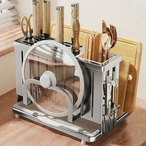 [골드스마일]스테인리스 칼도마 거치대 수저 정리함 주방용품