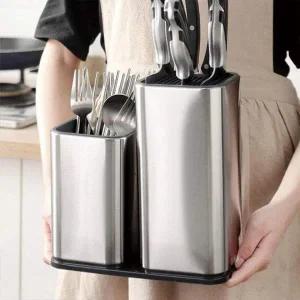 [골드스마일]주방 도마 칼 수저 정리함 싱크대 보관 거치대 칼꽂이