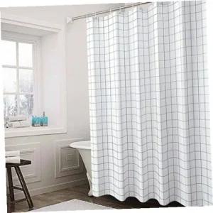 [골드스마일]모던 타일 패턴 방수 샤워커튼 욕실 가리개 디자인
