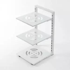 [골드스마일]냄비 프라이팬 정리 선반 높이 조절 주방 정리대 3단 접시 정리 선반