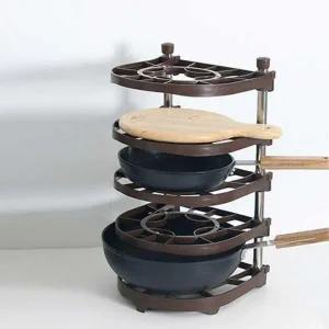 [골드스마일]싱크대 하부장 수납 정리함 후라이팬 냄비 보관 주방 소품 정리대