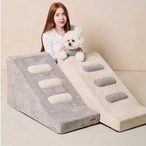 강아지 쓰리텝 삼각 계단 1P 쇼파 침대 펫스텝 보호 강아지계단