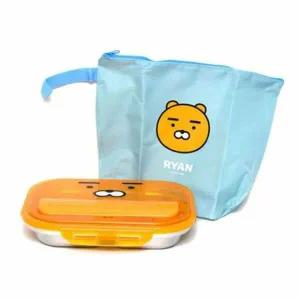 라이언 LG21JW35 식판 도시락 어린이집 배식판 수저 가방 세트