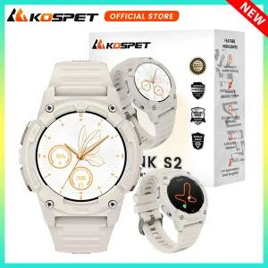 호환 KOSPET 탱크 S2 GPS 스마트 워치 여성용 나침반 고도계 기압계 블루투스 통화 AI 음성 AMOLED IP69K