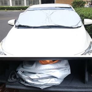 자동차 창문 차양 커버 쉐이드 앞유리 바이저 보호대 접이식 UV 차단 커튼 커튼 링 액세서리