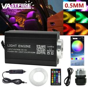 16W RGB 스타라이트 헤드라이너 스타 천장 조명 0.5mm 광섬유 자동차 가정용 APPRF 리모컨 스카이 루프 100