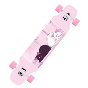 취미 입문용 롱보드 댄싱 바퀴 양면 크루즈 캠핑 출퇴근 육지 짧은 만능 스케이드보드 컬러