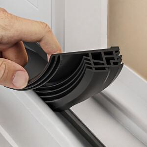 1개 1.1m43.31인치 슬라이딩 창문 물막이 바 알루미늄 합금 도어 게이트 가정 정원 하드웨어 물 비막이 씰